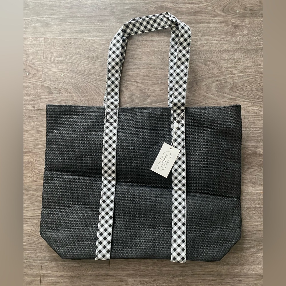 Mudpie Black Woven Tote